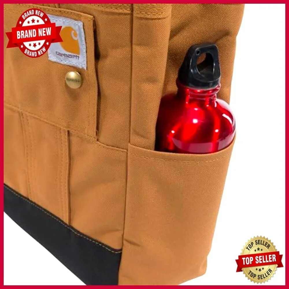 Durable Water Resistant Tote Bag with Snap Closure & Pockets